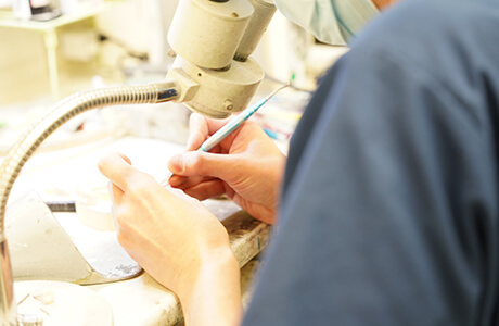 歯科技工士が2階に常駐